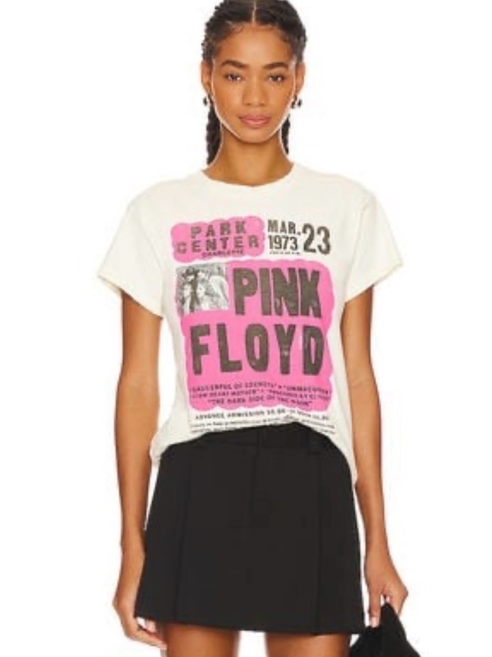 Free people DAYDREAMER Pink Floyd 1973 Flyer Tour Tee Size XS NWOT